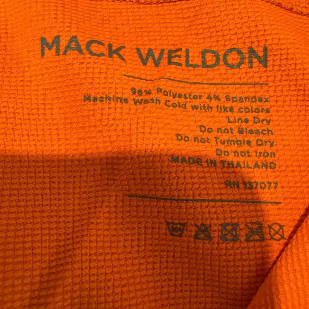 Mack Weldon Swim Trunk Board Shorts w/ Pockets Orange Stripe 31/32 Beach